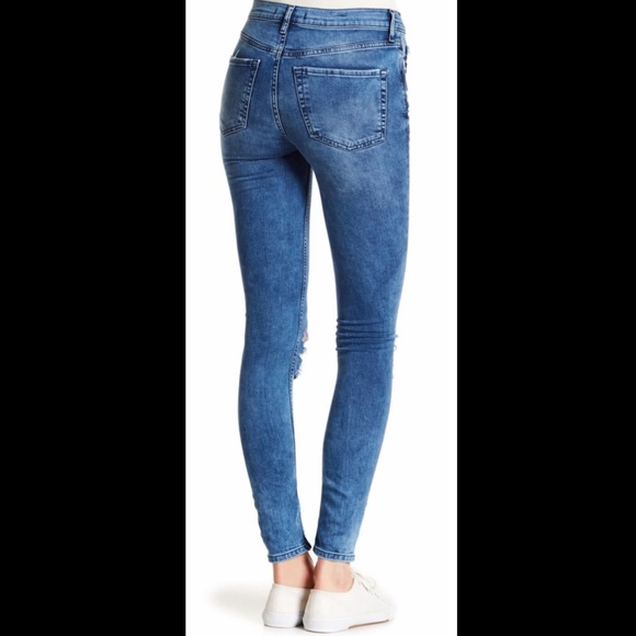 Free People Busted Knee Skinny Jeans - Picture 2 of 3